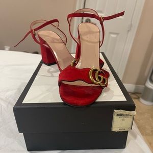 Gucci marmont block heel